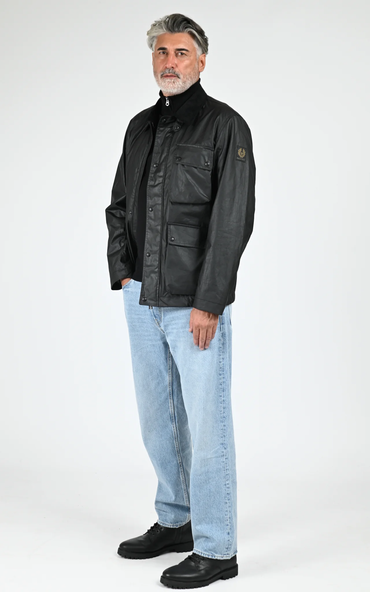 Veste coton ciré Incline jacket noir – Image 2