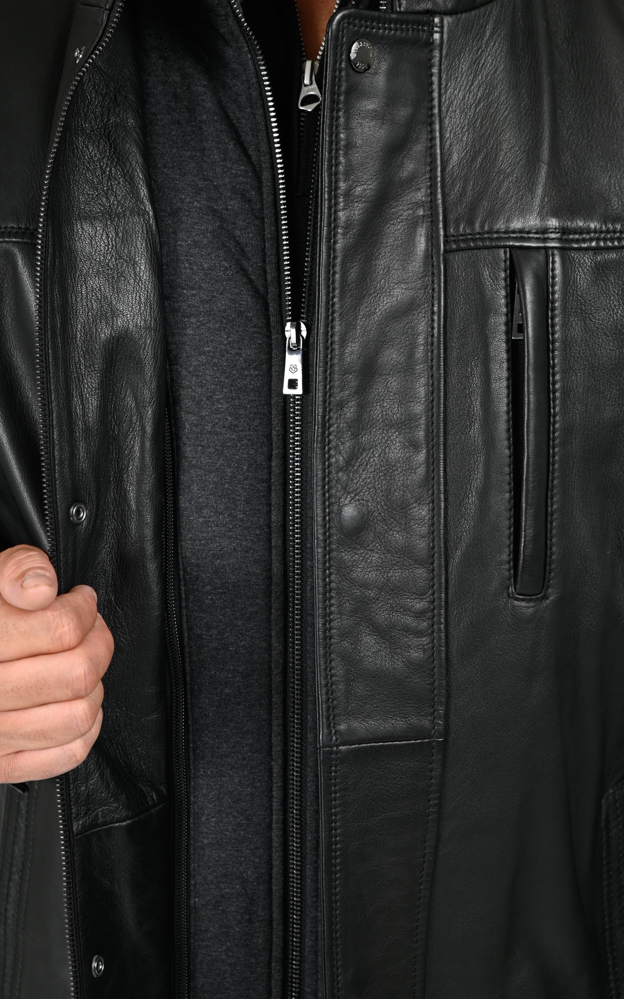 Surveste confortable cuir noir – Image 5