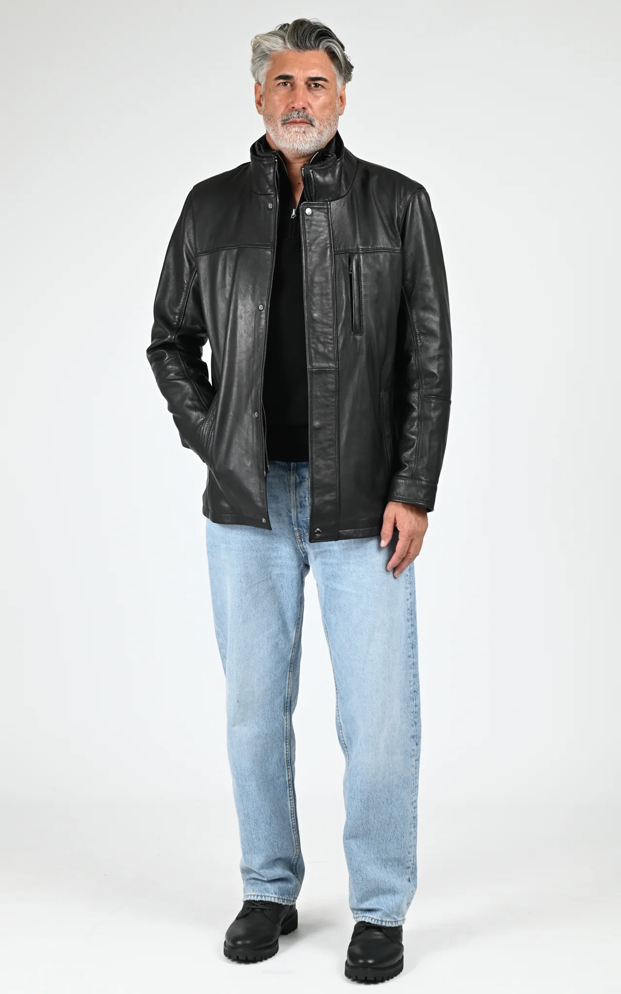 Surveste confortable cuir noir – Image 2
