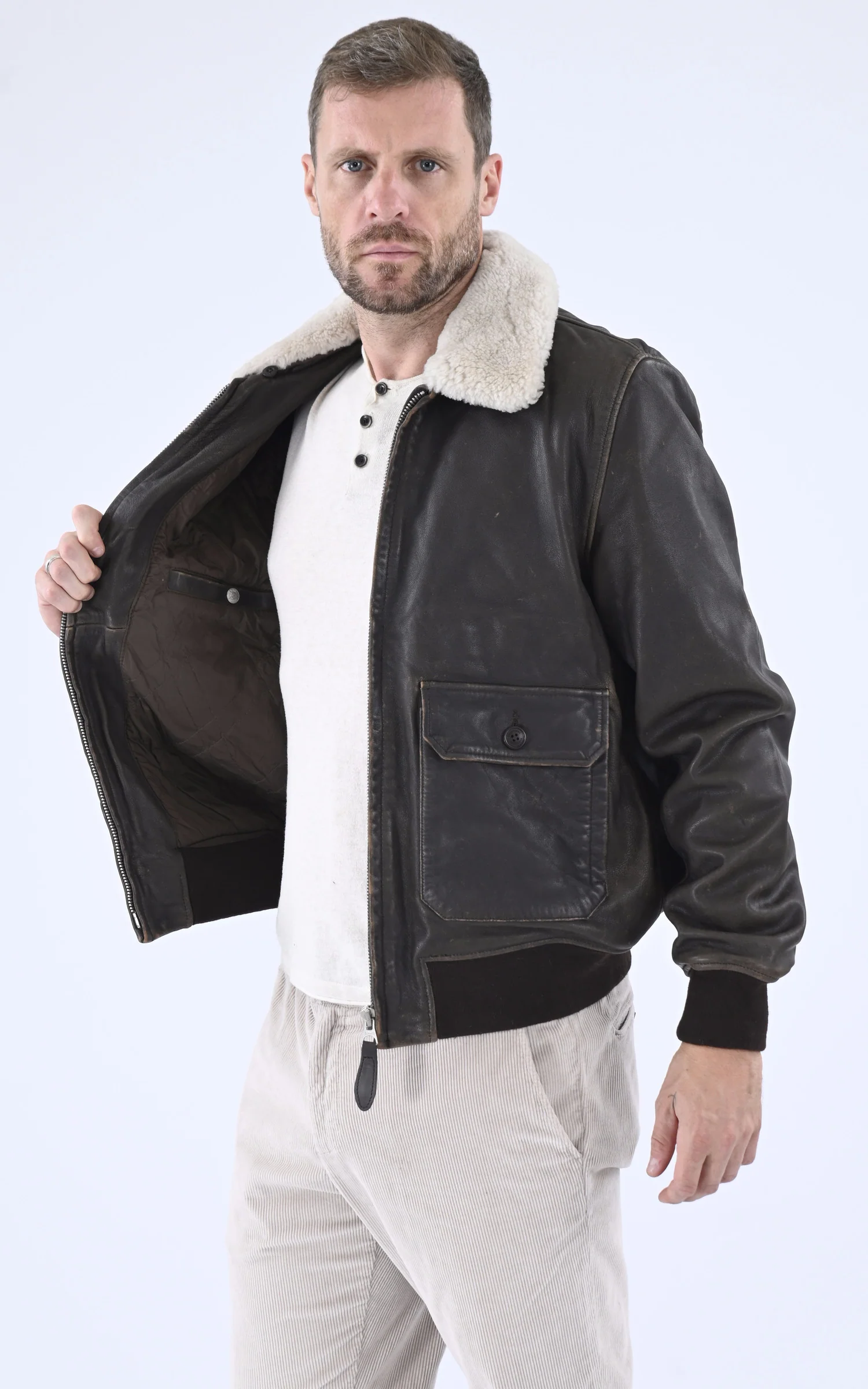 Pilote cuir Lc Pilot Used marron – Image 3