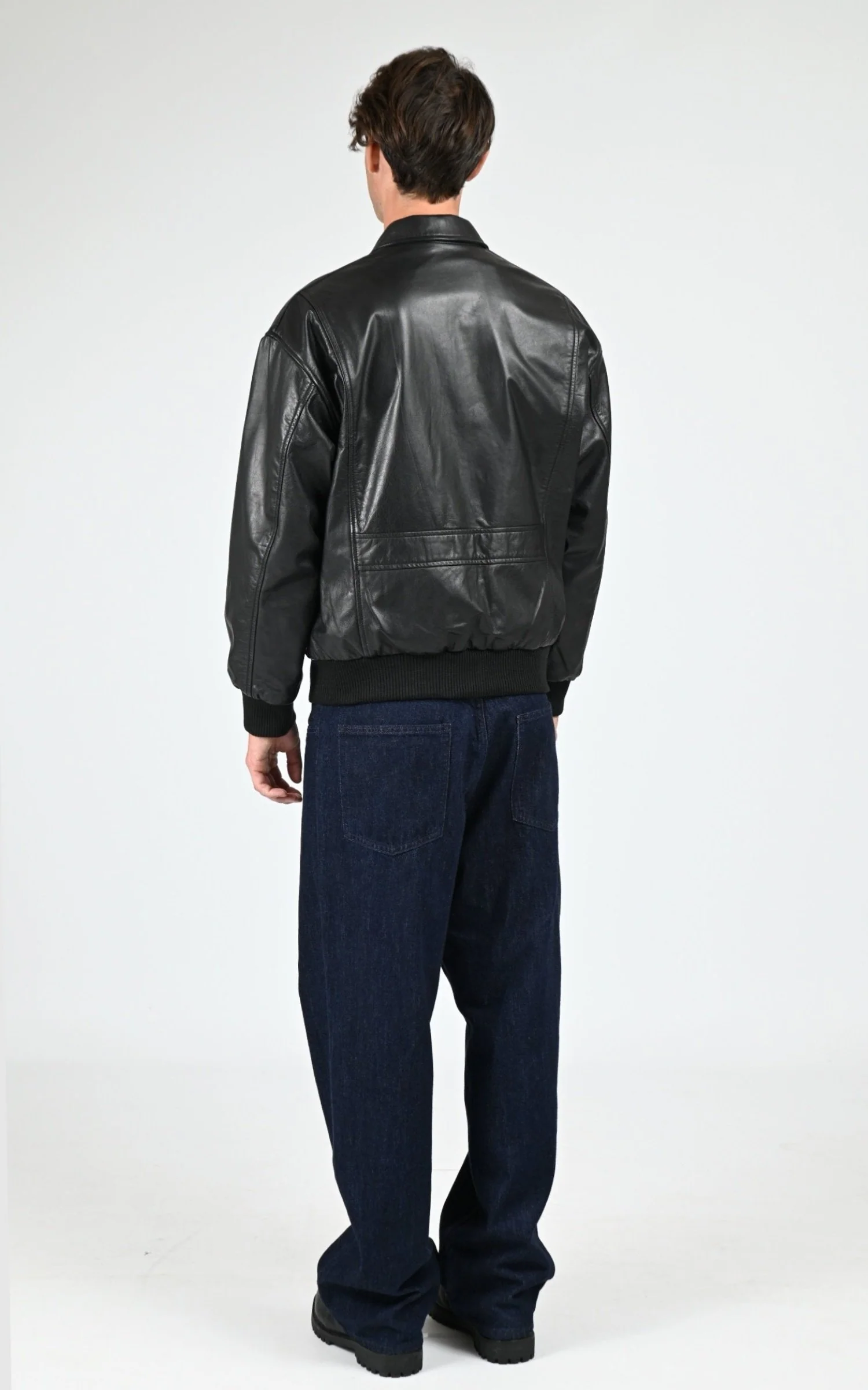 Blouson en cuir Dogue noir – Image 3